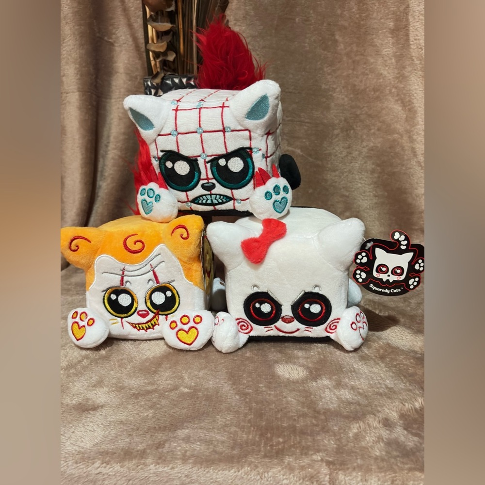NEW Squaredy Cat Collectible Plush Toy Lot 3